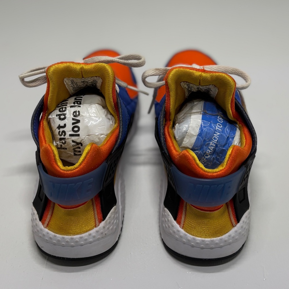 Nike Air Huarache Youth Sneakers Size 3Y Blue Orange Athletic Shoes - Picture 7 of 14